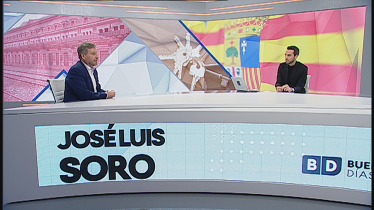 El consejero José Luis Soro en 'Buenos Días' de Aragón TV.