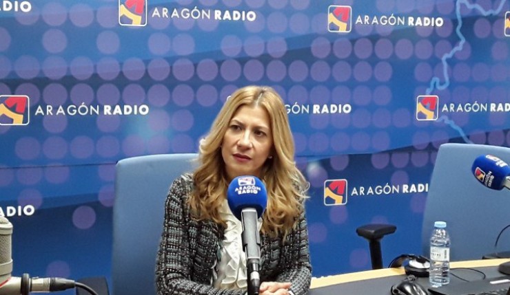 La portavoz parlamentaria del PP en las Cortes en una entrevista en Aragón Radio. / Imagen archivo