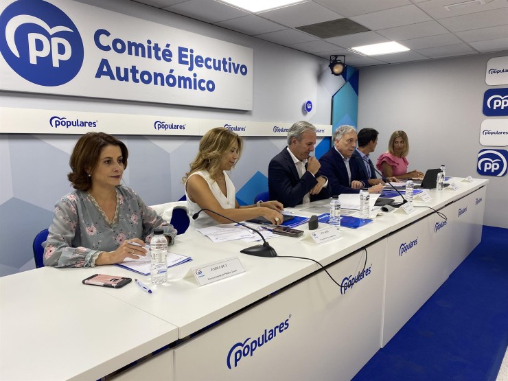 La Ejecutiva del PP Aragón se ha reunido en la sede autonómica. / Europa Press.