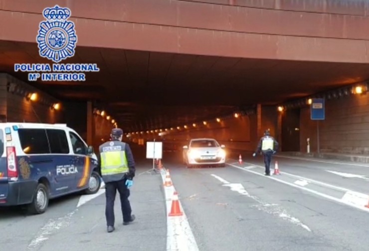 Control policial en el túnel de Somport. Foto de archivo (Policía Nacional).