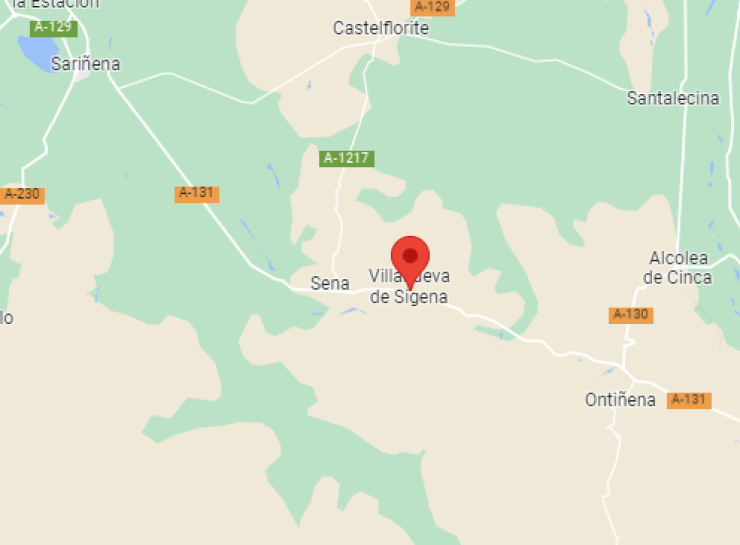 Situación del municipio de Villanueva de Sijena (Huesca)./ Google Maps