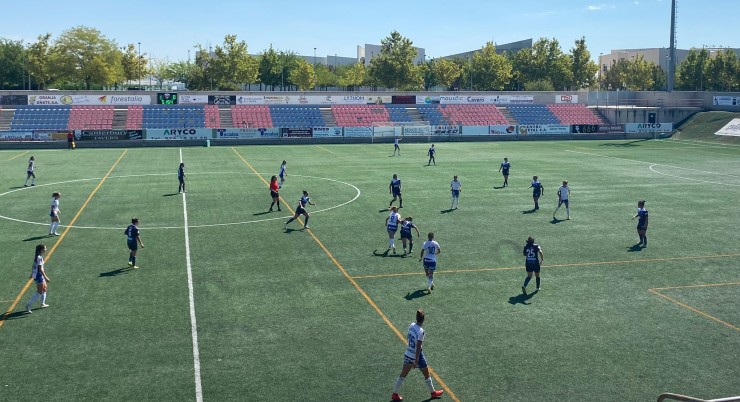 Una imagen del encuentro disputado este domingo en el Enrique Porta. Foto: Zaragoza CFF