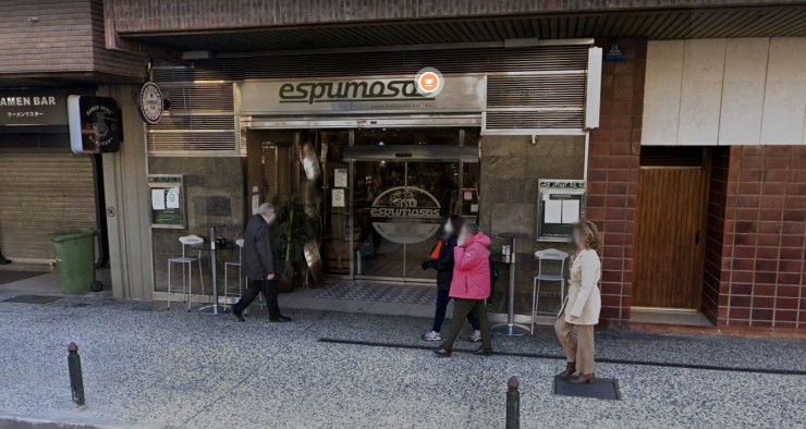 Fachada del local Los Espumosos, en el paseo Sagasta de Zaragoza. / Google maps