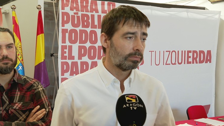 El coordinador de IU en Aragón, Álvaro Sanz.