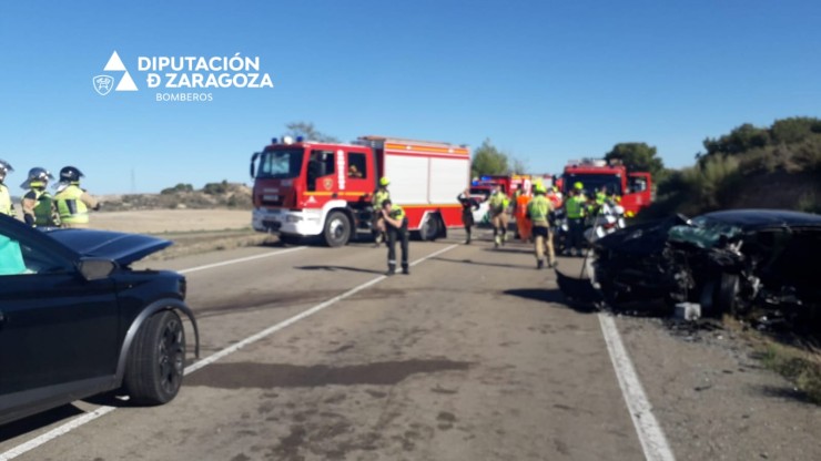 Imagen del accidente. / Diputación de Zaragoza