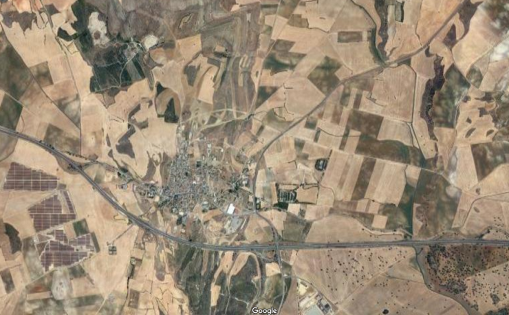 Vista aérea de Saelices. | Google Maps