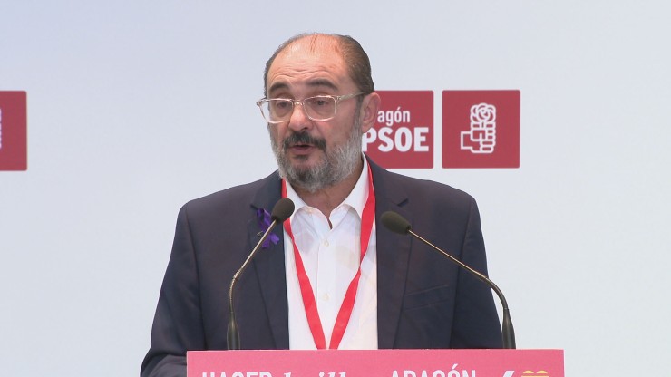 El secretario general del PSOE Aragón, Javier Lambán, en el Comité Regional.
