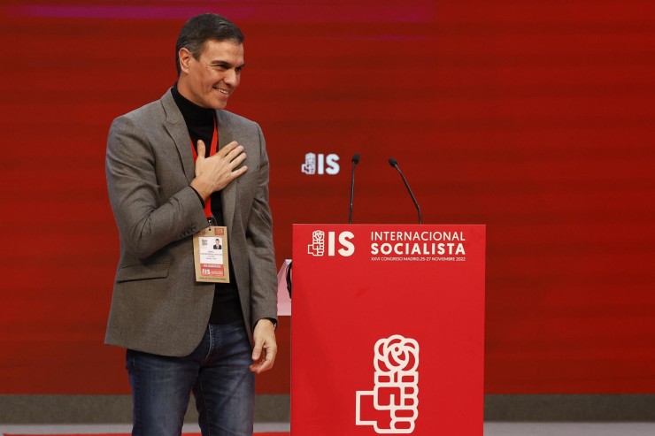 El presidente de Gobierno y secretario general del PSOE, Pedro Sánchez, este viernes. / EFE