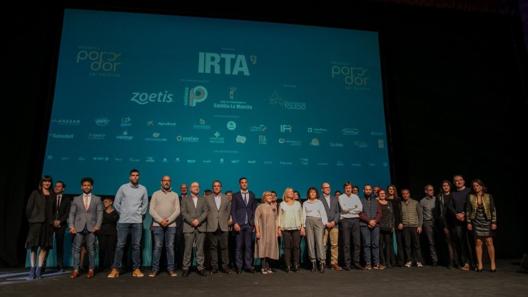 Fotografía de los galardonados en la entrega de la XXIX edición de los Premios Porc d’Or, que se entregaron este viernes en Toledo./ Junta de Comunidades de Castilla La Mancha.