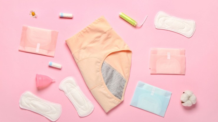 Productos de higiene íntima para la menstruación. / Canva