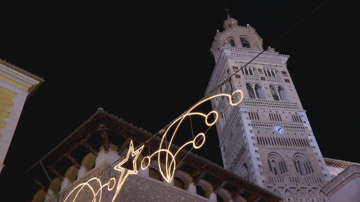 Luces de Navidad en Teruel.