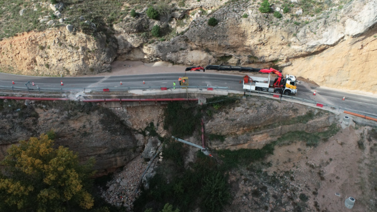 La N-420 se ha reabierto este lunes al tráfico tras finalizar las obras. / Gobierno de Aragón