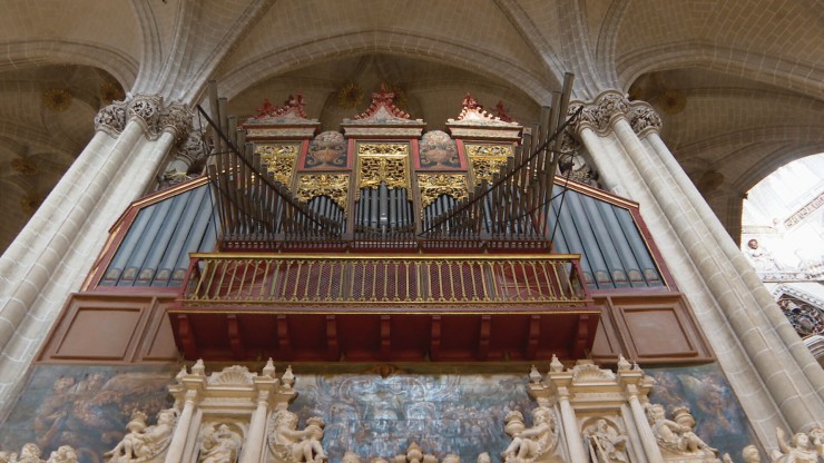 Órgano principal de la Seo del Salvador en Zaragoza.