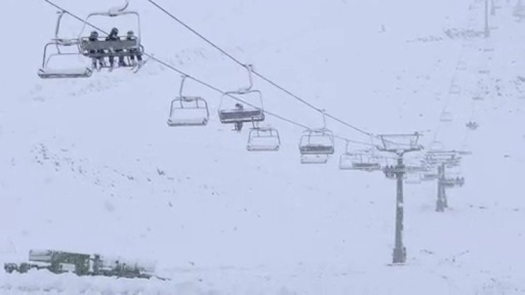 Estación de esquí Aramón Formigal con nieve el 8 de enero de 2023.