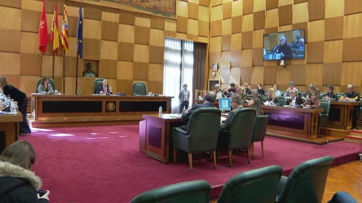 Pleno del Ayuntamiento de Zaragoza en el que se han aprobado los presupuestos para 2023.