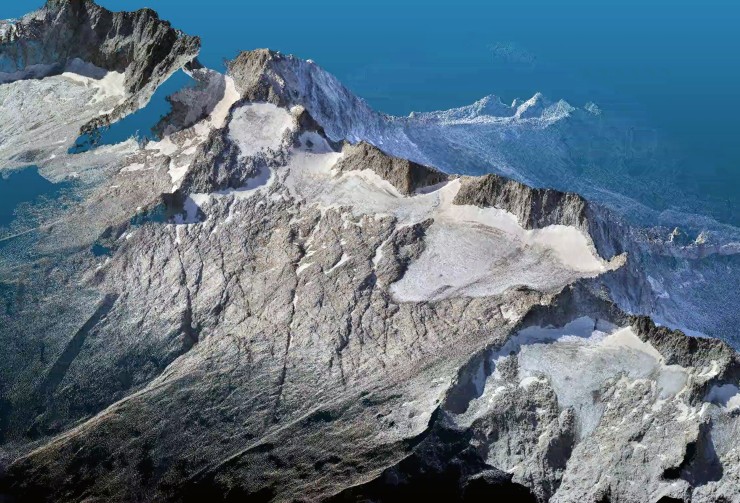 Modelo en 3D del glaciar del Aneto en 2020. / Cultura Científica
