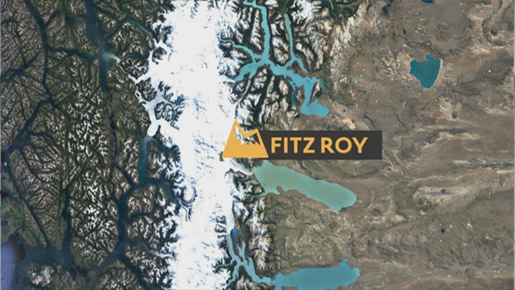 Situación del pico Fitz Roy, en la Patagonia argentina./ Aragón TV.