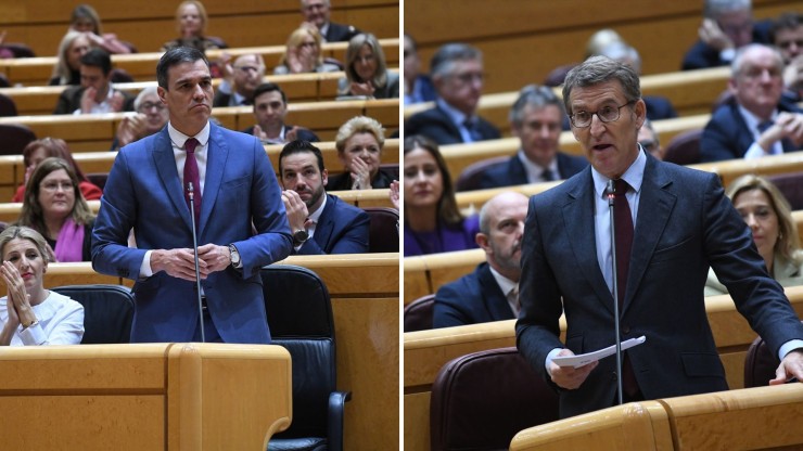 Cara a cara entre Sánchez y Feijóo en el Senado.
