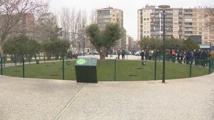 Jardín de la Paz en Zaragoza.