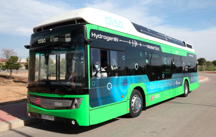 Imagen de un autobús de hidrógeno. / Ayuntamiento de Zaragoza