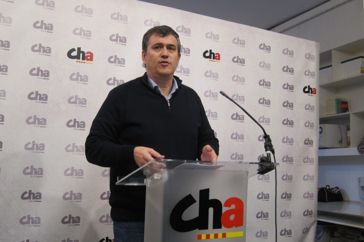 El presidente de Chunta Aragonesista, Joaquín Palacín. / Europa Press