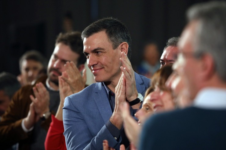 El presidente Pedro Sánchez en un momento del acto en el que ha participado en Málaga.(Álex Zea / Europa Press)
