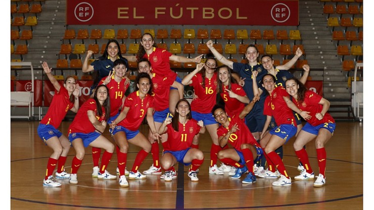 Foto de las jugadoras de la selección española de fútbol sala. Foto: RFEF