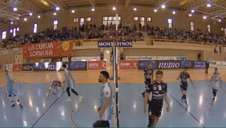 Momento del partido durante el segundo set. Foto: Aragón Deporte