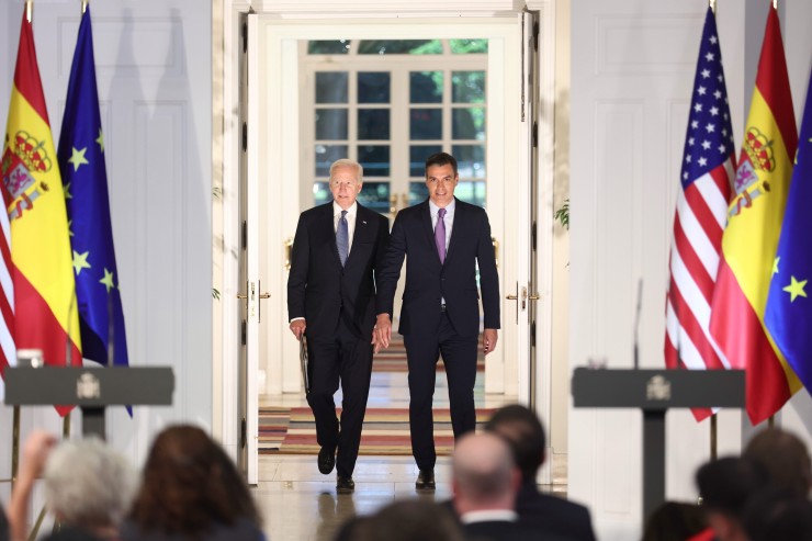 El presidente de Estados Unidos, Joe Biden, y el presidente de España, Pedro Sánchez. / Europa Press
