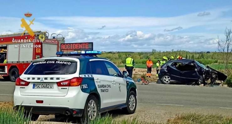 El siniestro se produjo en la A-131, en dirección a Huesca. | Guardia Civil