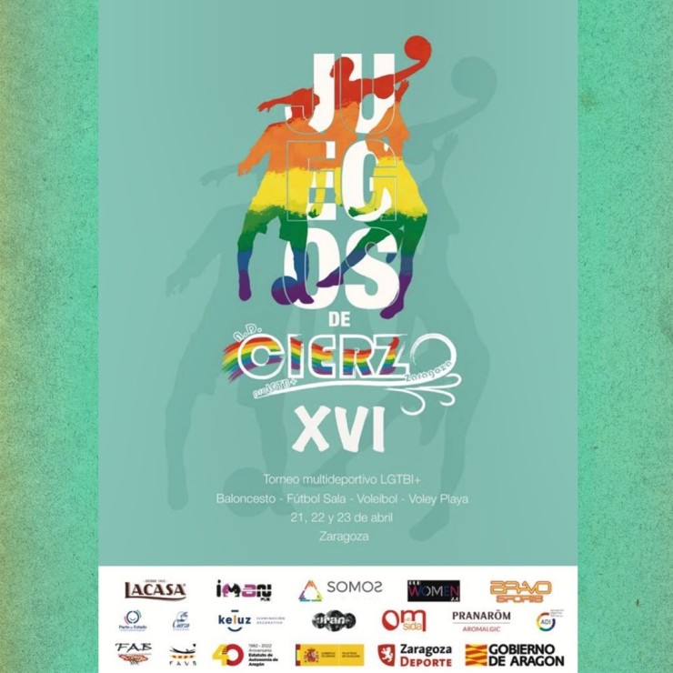 Cartel de los XV Juegos LGTBI de Zaragoza.