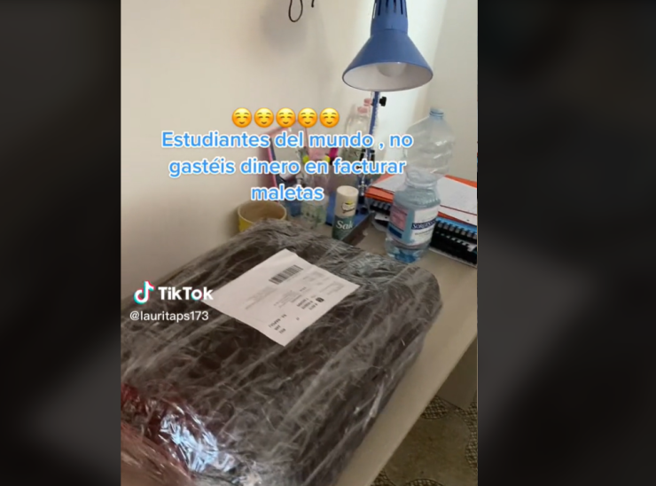 Una joven estudiante de Erasmus se ha hecho viral con un vídeo de TikTok en el que explica cómo enviar paquetes a través de Vinted. / TikTok