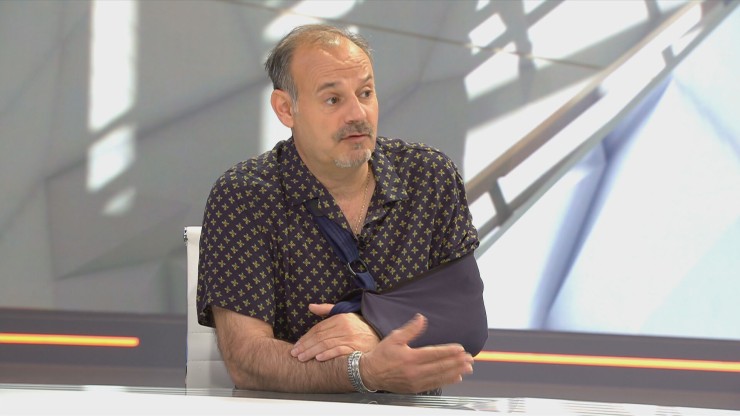 José Juan Arceiz, este miércoles, en el plató de Buenos Días, de Aragón TV.