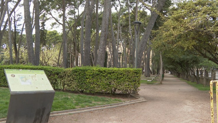 Imagen de archivo del parque Miguel Servet de Huesca.