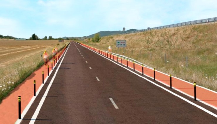 Recreación virtual del tramo de carretera que será transformado. / Ministerio de Transportes