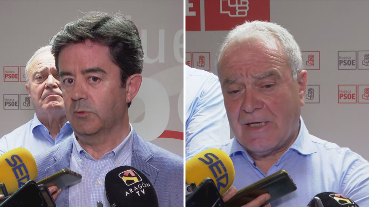 El alcalde de Huesca, Luis Felipe y el presidente de la DPH, Miguel Gracia, dejan sus respectivos cargos. / Canva