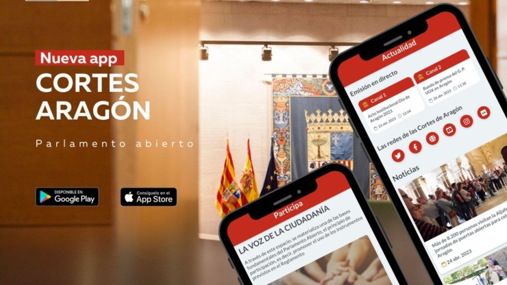 Nueva aplicación de las Cortes de Aragón. / Cortes de Aragón