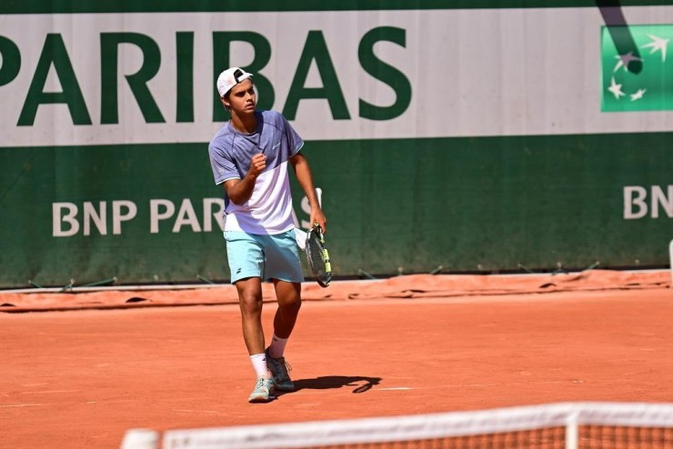 Alejo Sánchez, durante su reciente participación en Roland Garros.