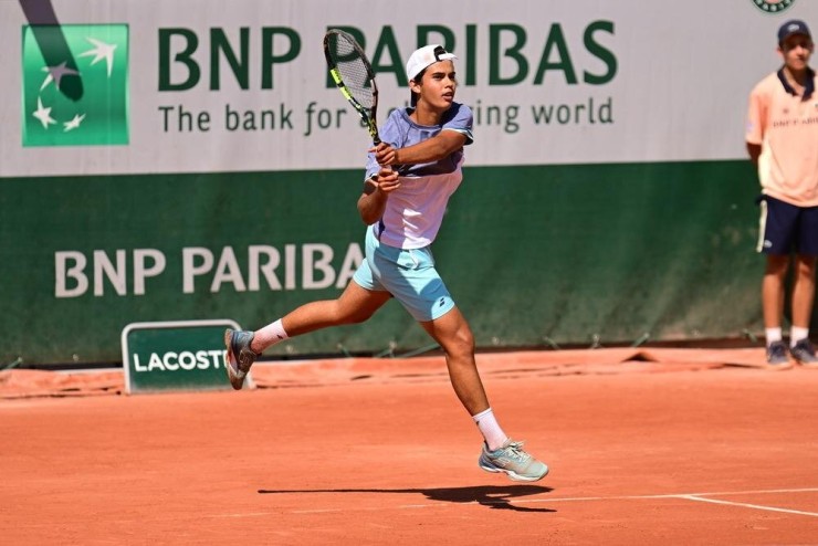 Alejo Sánchez, durante el partido. Foto: ATP/Roland Garros