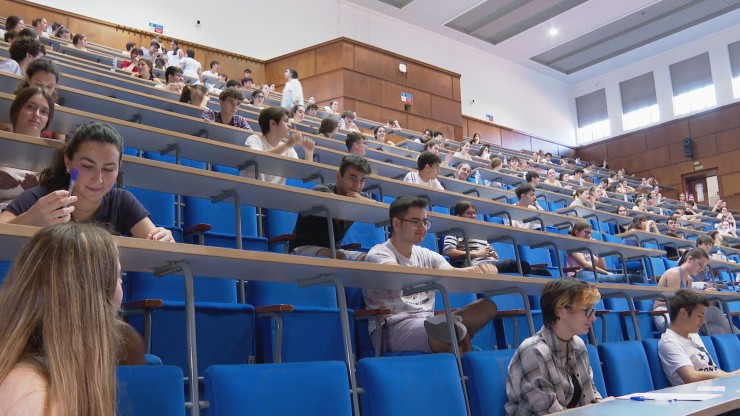 Estudiantes durante uno de los exámenes de la EvAU 2023.