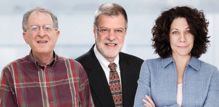Los biólogos Jeffrey I. Gordon y Peter Greenberg y la bioquímica Bonnie L. Bassler, galardonados con el Premio Princesa de Asturias de Investigación Científica y Técnica 2023. / FPA