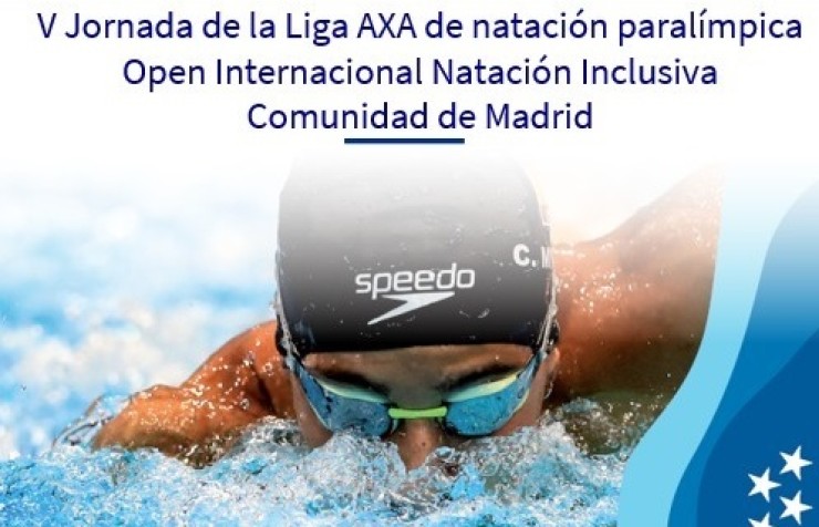 Cartel del Open Internacional de Natación Inclusiva de la Comunidad de Madrid.