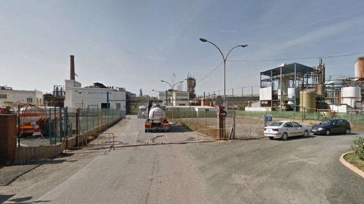La empresa Química del Cinca, donde se ha producido el escape de cloro. / Google Maps.