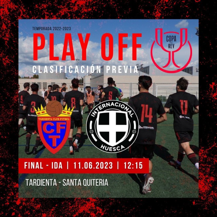 Cartel de la final de los play-off de Regional Preferente. Foto: Escuela de Fútbol Huesca