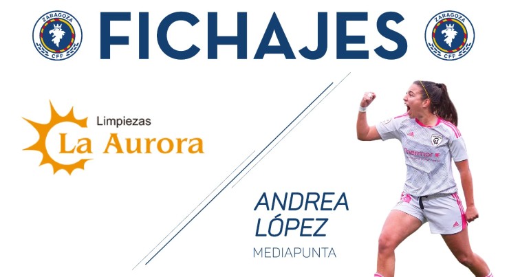 Andrea López jugará la próxima temporada en el Zaragoza CFF. Foto: Zaragoza CFF