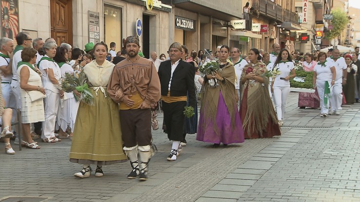 Imagen de archivo de la Ofrenda de Frutos y Flores en las fiestas de San Lorenzo.