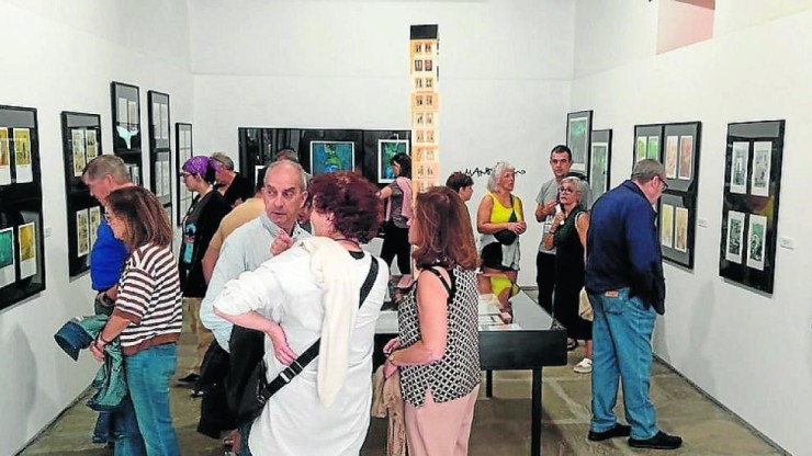 La inauguración de la exposición El oficio del dibujante, de Juan Berrio. J. R. Campo