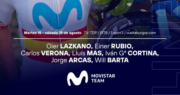 Este es el equipo que presentará el Movistar Team en la Vuelta a Burgos. Foto: Movistar Team