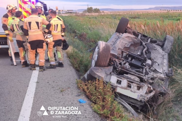 Accidente en Magallón. / Diputación de Zaragoza