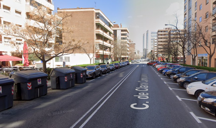 El atropello se ha producido en la calle Clara Campoamor de Zaragoza. | Google Maps